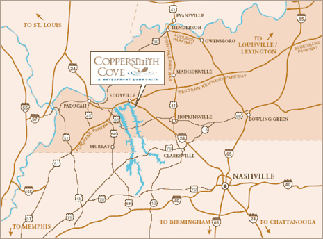 Coppersmith Cove Location And Driving Directions To Lake